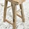 Antique Rustic Elm Stool 4