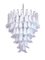 Lampadario XXL in vetro di Murano bianco nello stile di Mazzega, Immagine 1