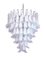 XXL White Murano Chandelier in the Style of Mazzega 1