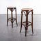 French Simple Walnut Bar Stools, 1970s 6