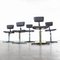 Chaises Pivotantes Industrielles, France, 1960s, Set de 5 3