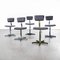 Chaises Pivotantes Industrielles, France, 1960s, Set de 5 10