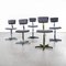 French Industrial Swivel Chairs, 1960s, Set of 5 10