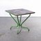 French Square Green Metal Outdoor Dining Table, 1960s 1