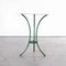 Small French Round Metal Model 1344 Gueridon Table in Green and White, 1950s 3