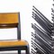French Grey Tapered Leg School Dining Chair from Mullca, 1950s 4