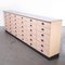 Long French Workshop Bank of 36 Drawers, 1950s 3