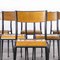 Sedie da pranzo scolastiche grigie di Mullca, Francia, anni '50, set di 6, Immagine 3