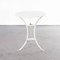 Small French Round Metal Model 1347 Gueridon Table in White, 1950s 1
