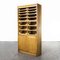 Tall English Model 1244.1 Haberdashery Shelved Cabinet with 16 Drawers, 1950s 1