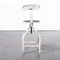 French Industrial White Swivel Chair from Nicolle, 1950s, Image 8