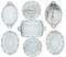 20th Century Silver-Plate Trays, Set of 7 1