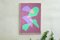 Ryan Rivadeneyra, Colorful Arcs on Mauve, 2021, Acrylic on Paper 2