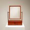 Danish Solid Teak Mirror and Drawer Table Top Vanity Unit, 1960s 1