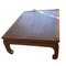 British Colonial Wooden Table with Natural Fabric Canvas 2