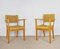 Wooden Armchairs and Rope by Adrien Audoux & Frida Minet for Vibo Vesoul, 1950s, Set of 2 11