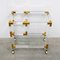 Hollywood Regency Cart Bar in Methacrylate and Brass 5