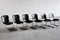 Italian Steel & Black Leather Dining Chairs from Cidue, 1970s, Set of 6, Image 3