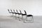 Italian Steel & Black Leather Dining Chairs from Cidue, 1970s, Set of 6 7