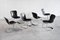 Italian Steel & Black Leather Dining Chairs from Cidue, 1970s, Set of 6 4
