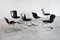 Italian Steel & Black Leather Dining Chairs from Cidue, 1970s, Set of 6, Image 4