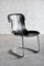 Italian Steel & Black Leather Dining Chairs from Cidue, 1970s, Set of 6 10