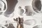 Indulge Nº2 Handgefertigte Porzellanschalen in Weiß mit 24-karätigem Goldrand von Sarah-Linda Forrer, 4er Set 6
