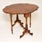 Antique Burr Walnut Drop-Leaf Sutherland Side Table 1