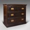 Antique Victorian Teak and Brass Campaign Chest of Drawers, 1880 2