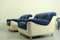 Fiberglass Lounge Chairs in Blue Mohair, 1970s, Set of 2 4
