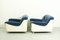 Fiberglass Lounge Chairs in Blue Mohair, 1970s, Set of 2 6