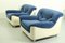 Fiberglass Lounge Chairs in Blue Mohair, 1970s, Set of 2 2