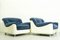 Fiberglass Lounge Chairs in Blue Mohair, 1970s, Set of 2 9