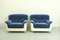 Fiberglass Lounge Chairs in Blue Mohair, 1970s, Set of 2 7