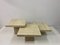 Travertine Side Tables, Italy, 1980s, Set of 3 7