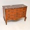 Antique French Inlaid Marquetry Marble Top Commode 1