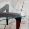 Low Table with Wooden Base and Glass-Shaped Glass Top from Gio Ponti, 1950s, Image 5