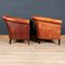 20th Century Dutch Sheepskin Leather Tub Chairs, Set of 2 4