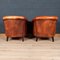 20th Century Dutch Sheepskin Leather Tub Chairs, Set of 2, Image 2