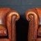 20th Century Dutch Sheepskin Leather Tub Chairs, Set of 2 8