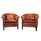 20th Century Dutch Sheepskin Leather Tub Chairs, Set of 2 1