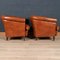 20th Century Dutch Sheepskin Leather Tub Chairs, Set of 2 2