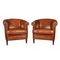 20th Century Dutch Sheepskin Leather Tub Chairs, Set of 2, Image 1
