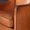 20th Century Art Deco Style Dutch Sheepskin Leather Club Chairs, Set of 2 8