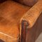 20th Century Dutch Sheepskin Leather Club Chairs, Set of 2, Image 11