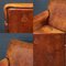 20th Century Dutch Sheepskin Leather Club Chairs, Set of 2 8