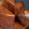 20th Century Dutch Sheepskin Leather Club Chairs, Set of 2, Image 9