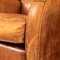 20th Century Art Deco Style Dutch Sheepskin Leather Club Chairs, Set of 2 5