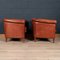 20th Century Dutch Sheepskin Leather Tub Chairs, Set of 2, Image 4