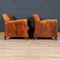 Club chair in stile Art Déco in pelle di pecora, Paesi Bassi, set di 2, Immagine 3